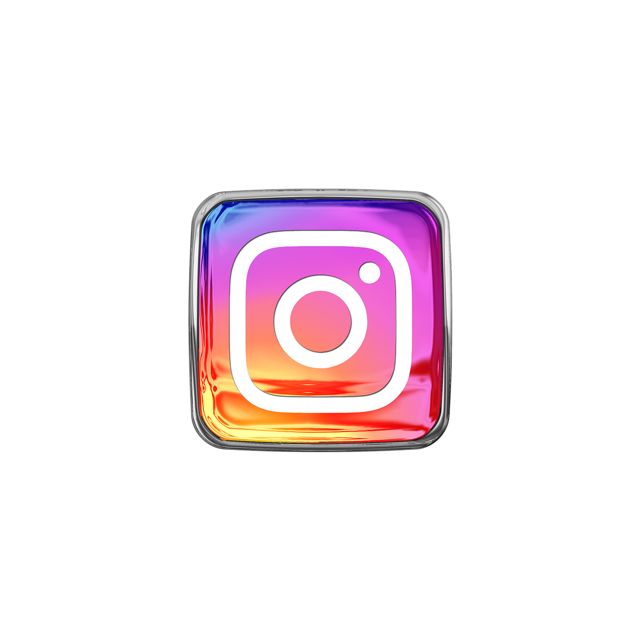 Logo do instagram dento de um botão
